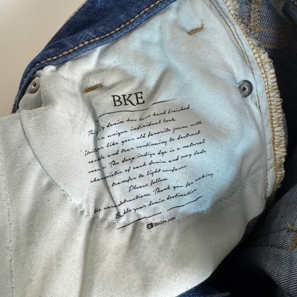 BKE Stella Mid Rise Slim Fit Straight Leg Buckle Jeans Women's Size 30x32 - Picture 6 of 15